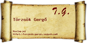Törzsök Gergő névjegykártya