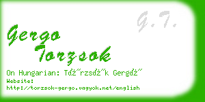 gergo torzsok business card